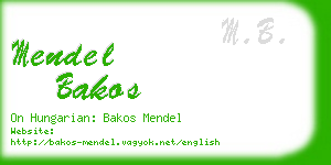 mendel bakos business card